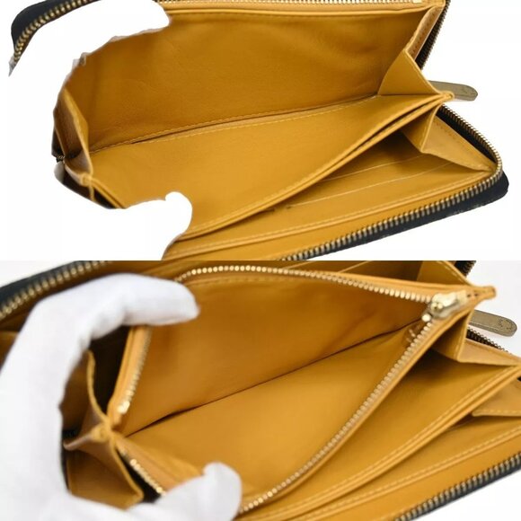 LOUIS VUITTON Zippy Round Long Wallet Monogram Denim Leather Blue - Picture 14 of 15